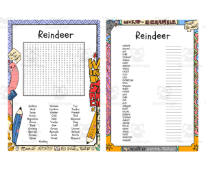 Reindeer word search & scramble