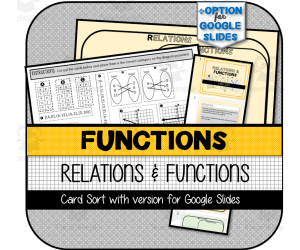 Relations & Functions CARD SORT