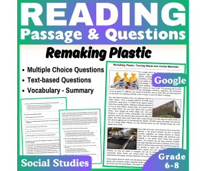 Remaking Plastic: Social Studies Reading Comprehension Passage (Docs)