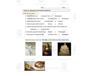 Renaissance Worksheets