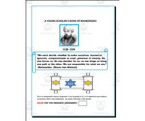 Research: A Young Scholar's Book of Maimonides