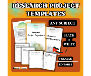 Research Project Templates - Any Subject Fillable