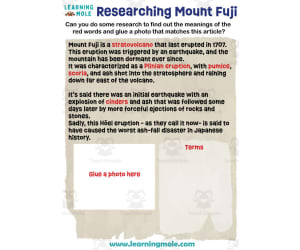 Researching Mount Fuji Activity