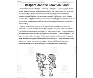 Respect and the Common Good Reading Packet
