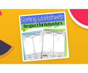 Respectful Behaviours Cut-And-Paste Worksheets for Respect Lessons
