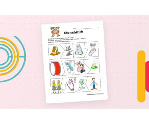 Rhyming Matching Game Worksheet