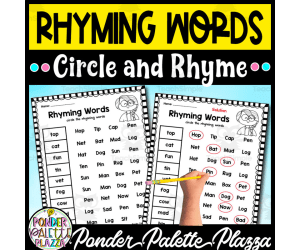 Rhyming Words - Circle and Match