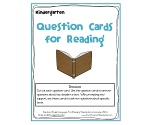 RL.K.1 Common Core Activity