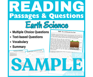 Rock Cycle, Soil, & Sinkholes: SAMPLE Reading Passage (PDF)