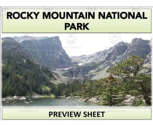 Rocky Mountain National Park Geography Unit
