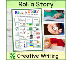 Roll a Story | Creative Writing | Narrative Genre | Quick Activity | No Prep
