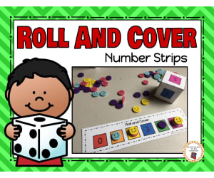 Roll and Cover Number Strips Game