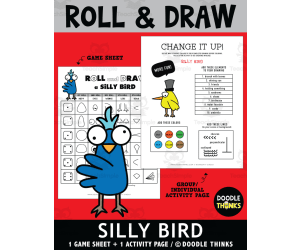 Roll and Draw A Silly Bird Dice Game and Activity Sheet