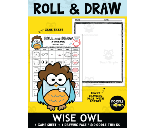 Roll and Draw Autumn Fun - A Wise Owl Game Sheet