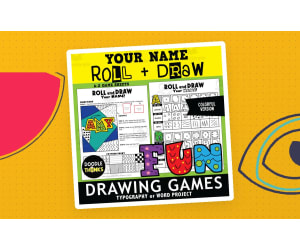 Roll and Draw Your Name or Favorite Word  Alphabet Game Sheets
