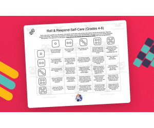 Roll & Respond-Self-Care Bingo Game