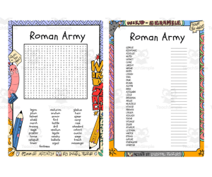 Roman Army word search & scramble