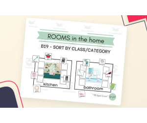 Rooms of the Home - Sorting activity