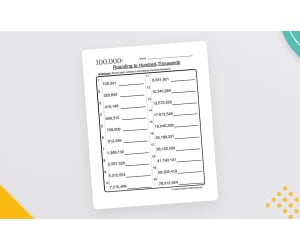 Round to Hundred Thousands Worksheet