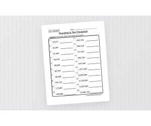 Rounding to Ten Thousands Worksheet