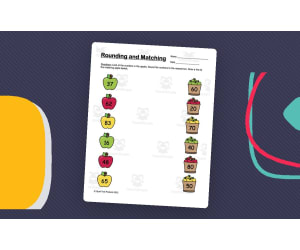 Rounding to the Nearest Ten-Apple Theme