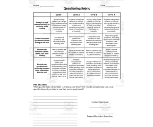 Rubric and Self-Reflection for Questioning