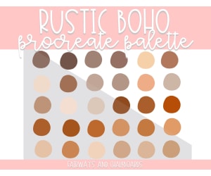 Rustic Boho Procreate Color Palette