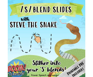 S Articulation, S Blends, Slides, Boom Cards Speech Therapy, Cluster Reduction, Lisp, Fricatives