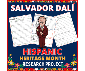 Salvador Dalí Biography research project, Hispanic heritage month