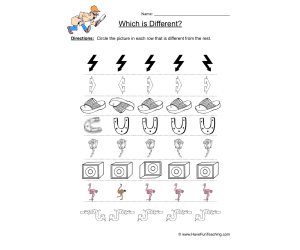 Same Different Pictures Worksheet