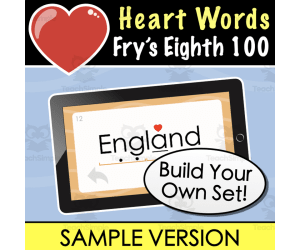 SAMPLE Heart Words | Fry’s Eighth 100 | Build Your Own Flash Card Set