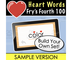 SAMPLE Heart Words | Fry’s Fourth 100 | Build Your Own Flash Cards Set