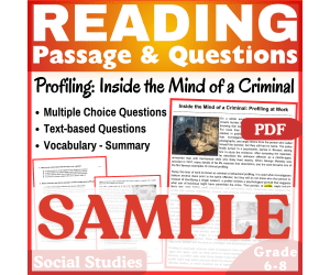 SAMPLE Social Studies Reading Comprehension Passage Criminal Profiling