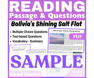 SAMPLE Social Studies Reading Passage: Salar de Uyuni in Bolivia