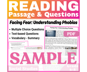 SAMPLE Social Studies Reading Passage: Understanding Phobias