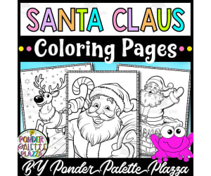 Santa Claus Coloring Pages - Set 1