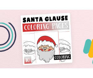 Santa Clause Coloring Pages Worksheet Activity for Morning Work