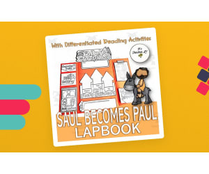 Saul Becomes Paul Bible Story Lapbook Project Grade 3 4 5 ELA ELL