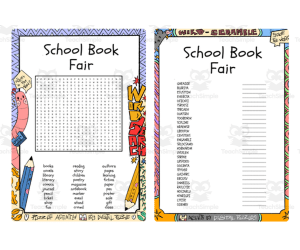 School Book Fair word search & scramble