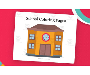 School Colouring Pages