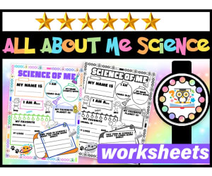 Science All About  Worksheet | First Day of School All About Science