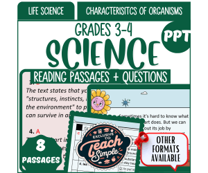 Science Comprehension on Characteristics of Organisms (PPT)
