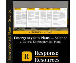 Science Emergency Sub Plans BUNDLE - 4 Courses, 20 Days No Prep