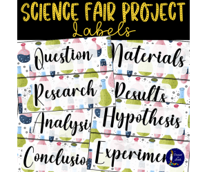 Science Fair Project Labels