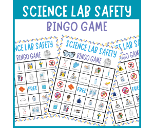 Science lab safety bingo game laboratory rules vocabulary activities