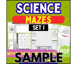 Science Mazes - Set 1: 1 Page Sample (PDF)