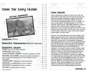 Science Natural Selection Case Study: The Ivory Hustle