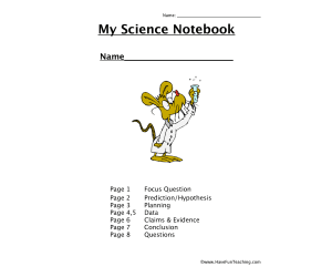 Science Notebook Activity Booklet