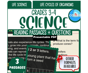 Science Reading Comprehension Life Cycles of Organisms Presentable PDF
