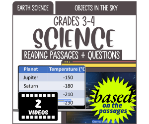 Science Reading Comprehension on Objects in the Sky (Videos)